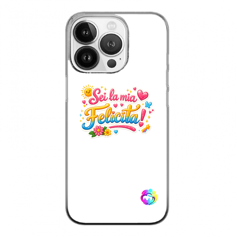 Cover Gomma iPhone 16 Pro "Felicità"
