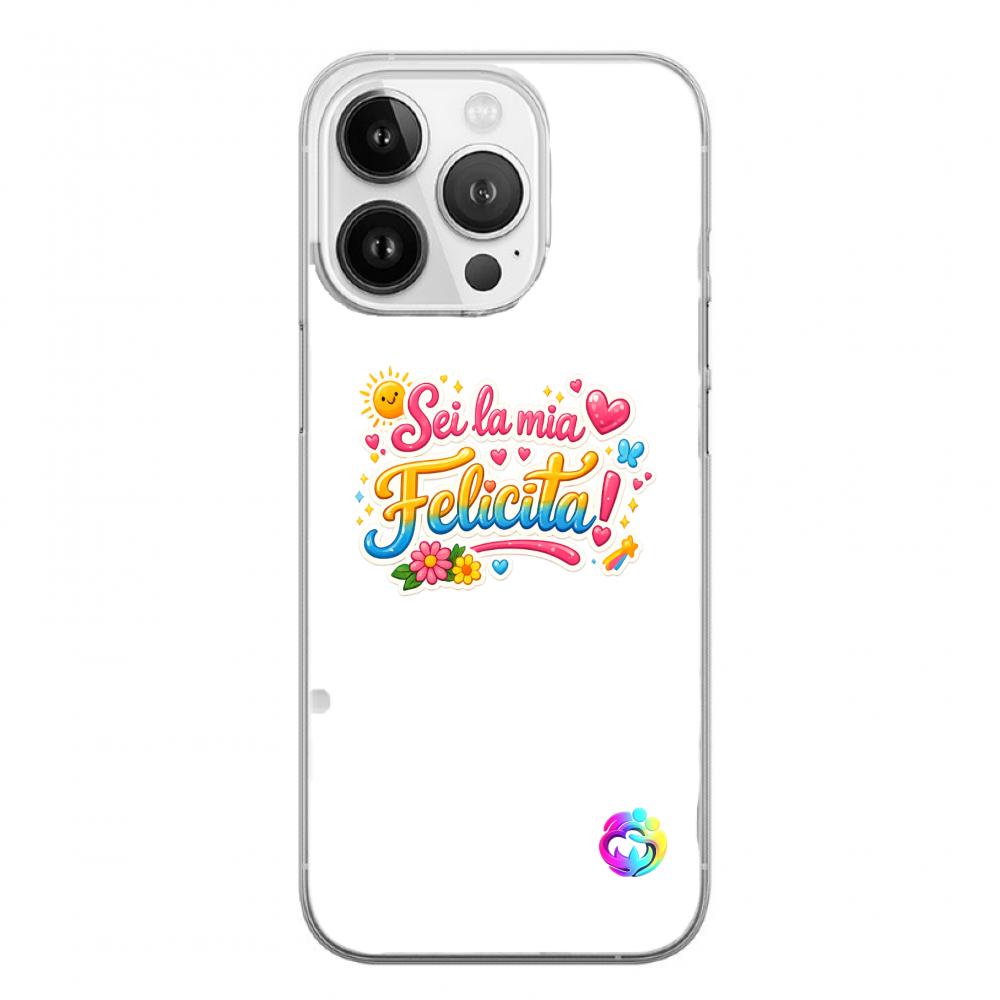 Cover Gomma iPhone 14 Pro Max "Felicità"