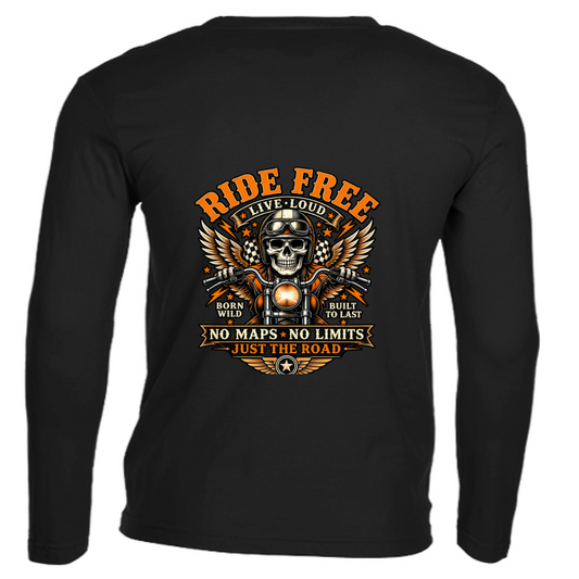 T-Shirt Unisex Manica Lunga Ride Free