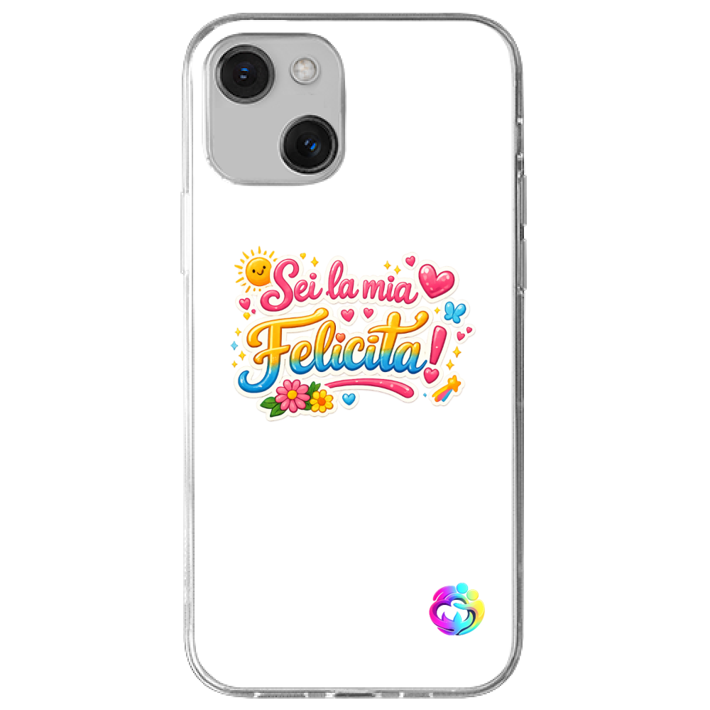 Cover Gomma iPhone 13 "Felicità"