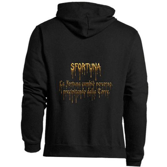 Felpa Premium Cappuccio Zip Sfortuna