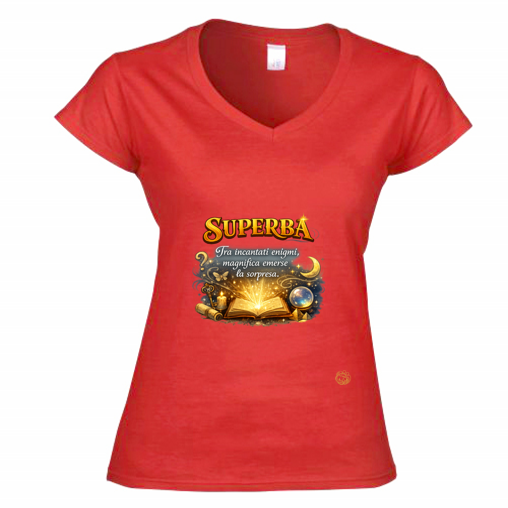 T-Shirt Donna Scollo V Superba