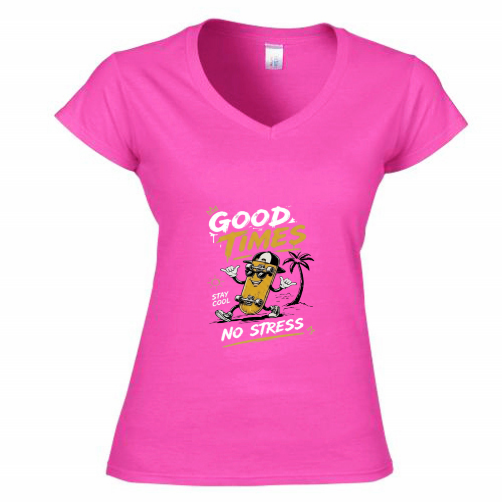 T-Shirt Donna Scollo V Good Times