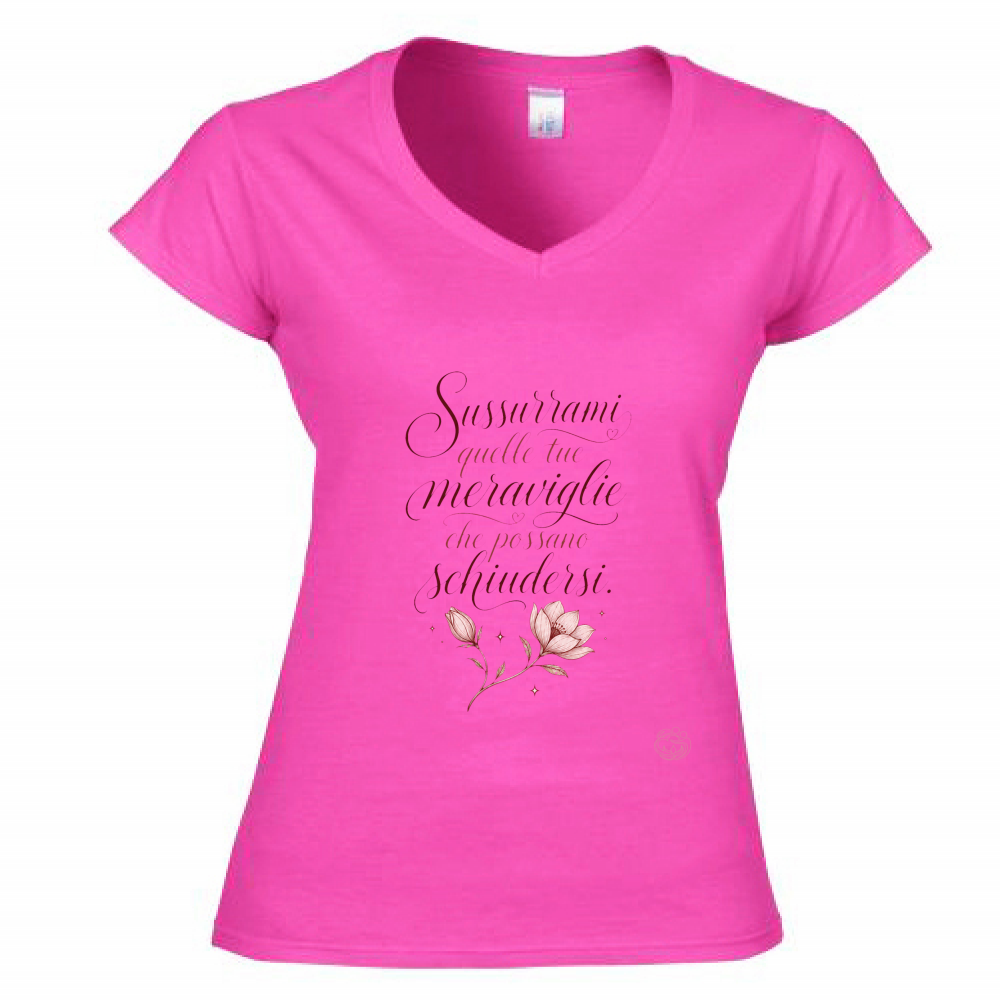 T-Shirt Donna Scollo V Sussurrami