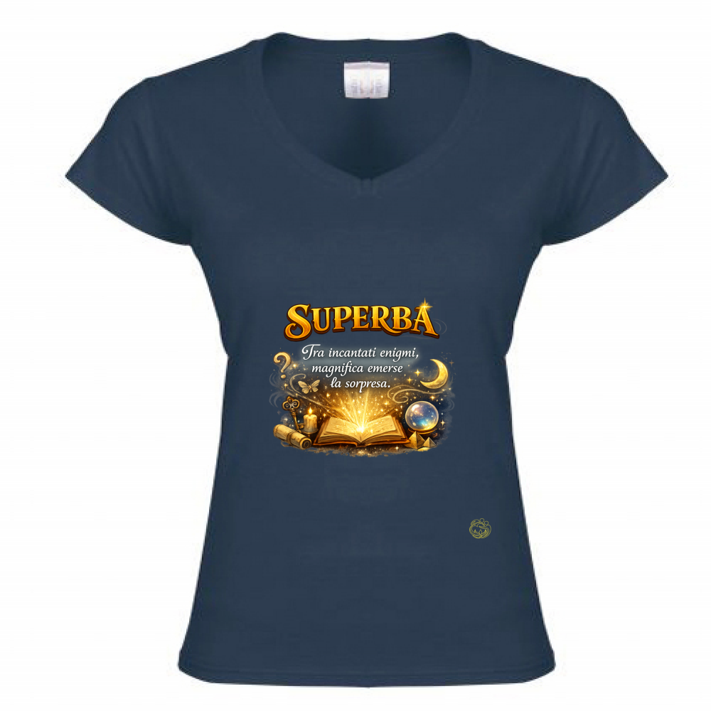 T-Shirt Donna Scollo V Superba