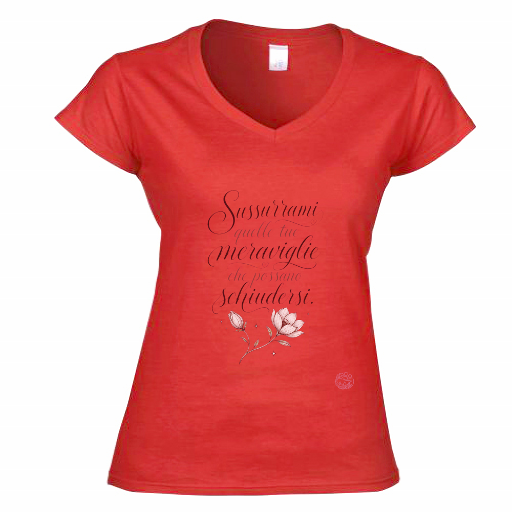 T-Shirt Donna Scollo V Sussurrami