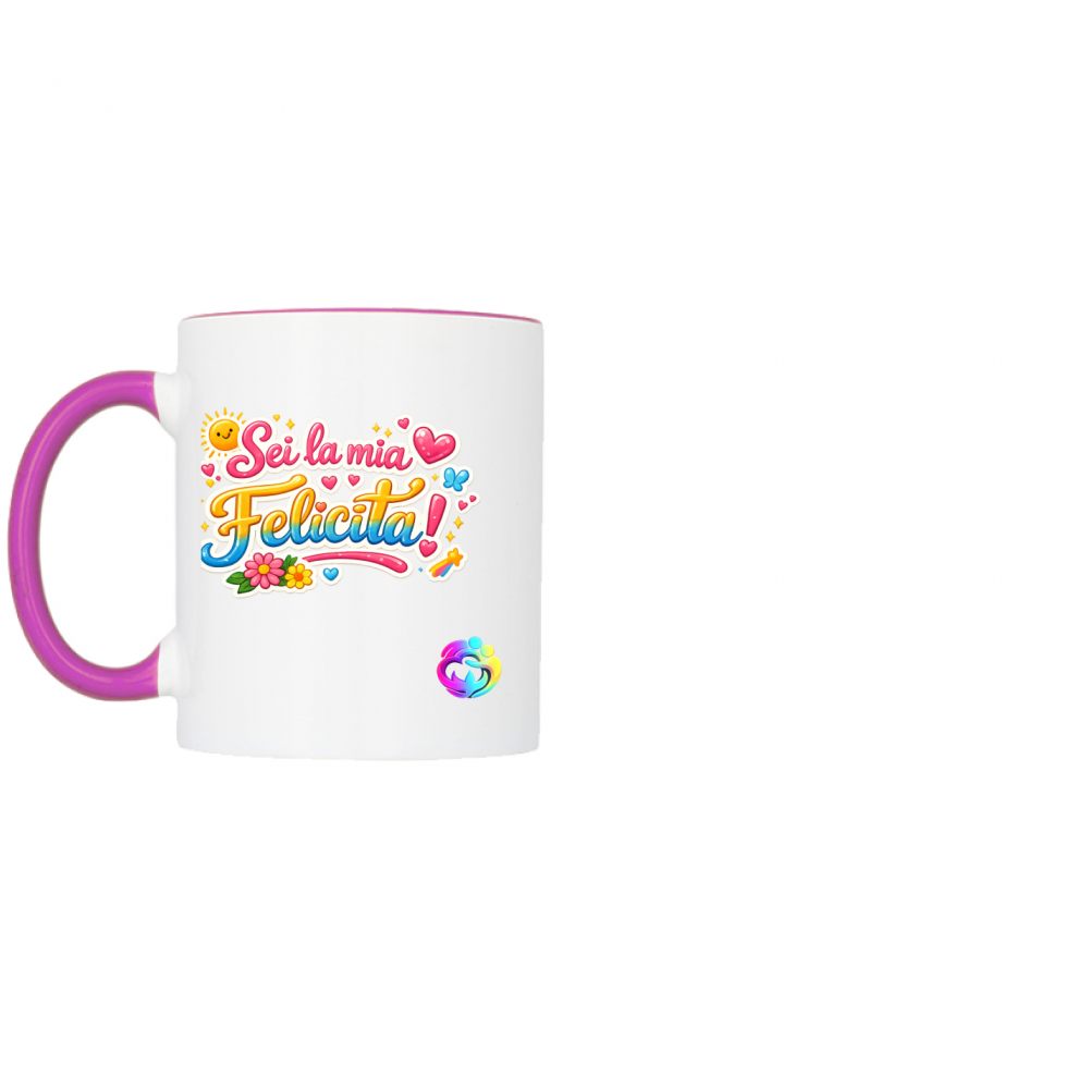 Tazza bicolore "Felicità"