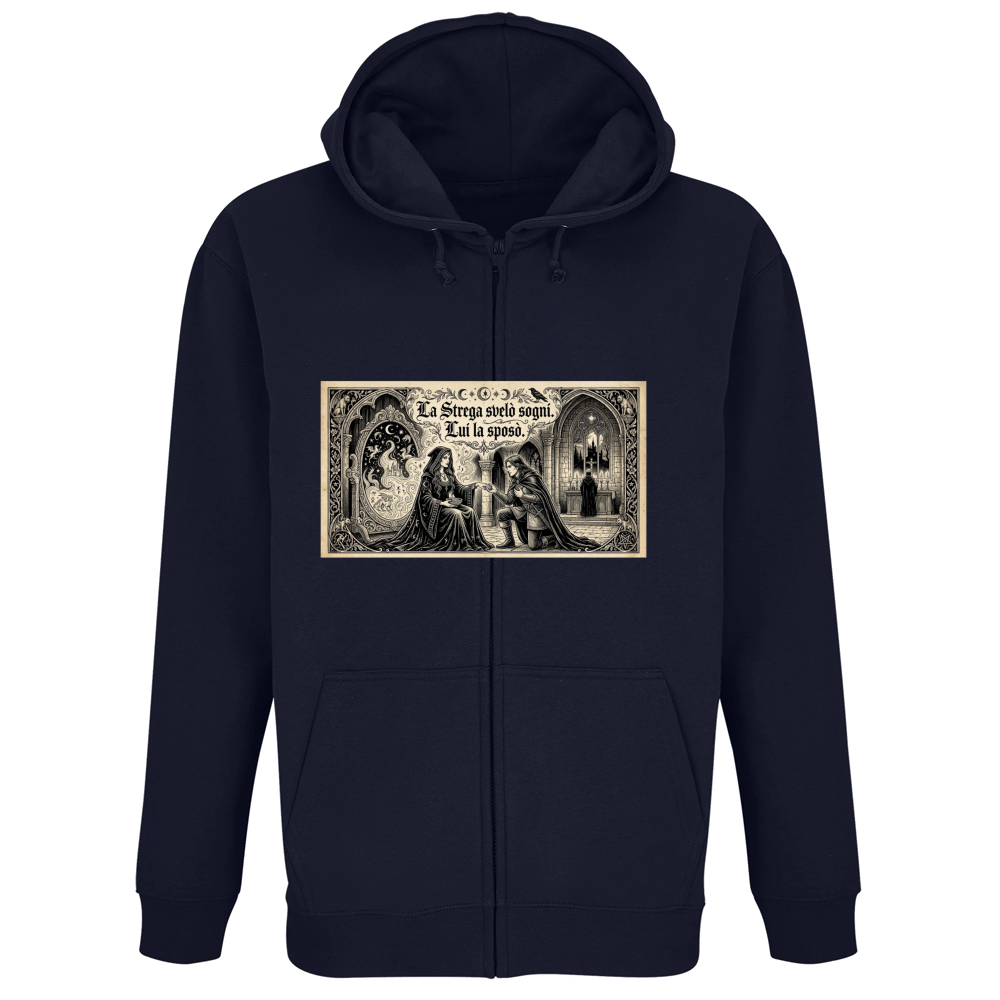 Felpa Premium Cappuccio Zip Strega