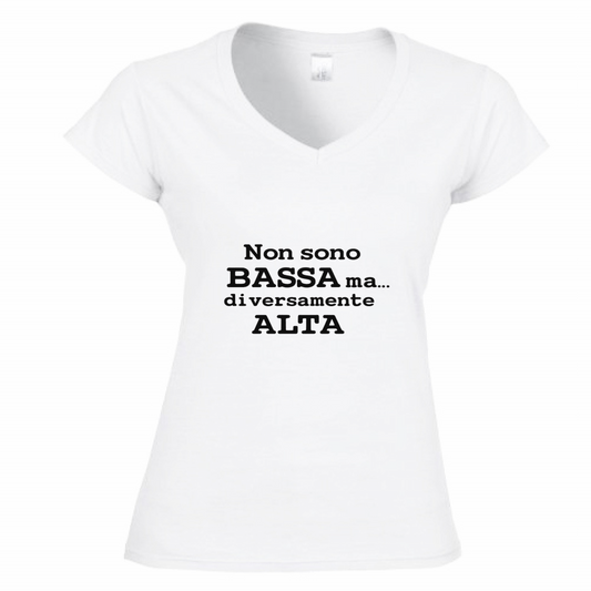 T-Shirt Donna Scollo V Non sono...