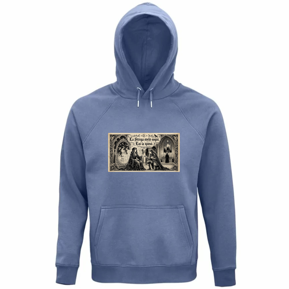 Felpa Organica Unisex Cappuccio Strega