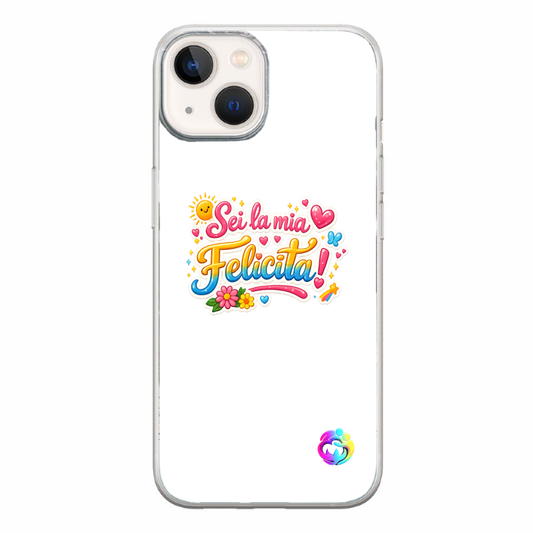 Cover Gomma iPhone 14  "Felicità"