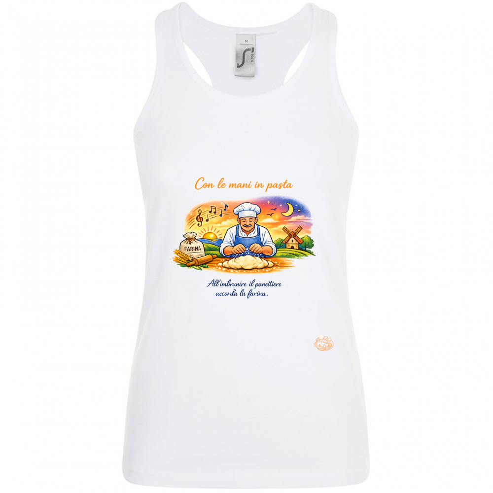 Canotta Donna Con le mani in pasta.