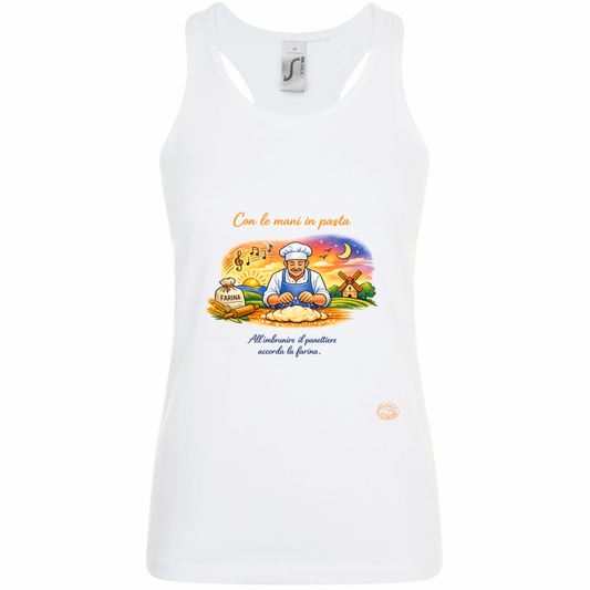 Canotta Donna Con le mani in pasta.