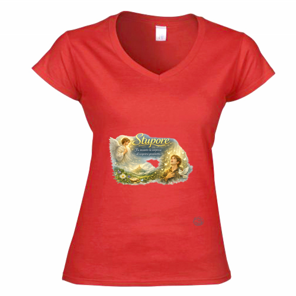 T-Shirt Donna Scollo V Stupore.