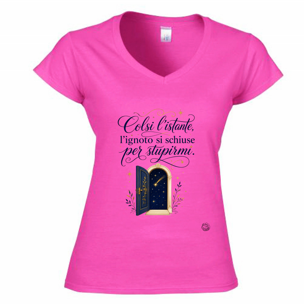 T-Shirt Donna Scollo V Istante