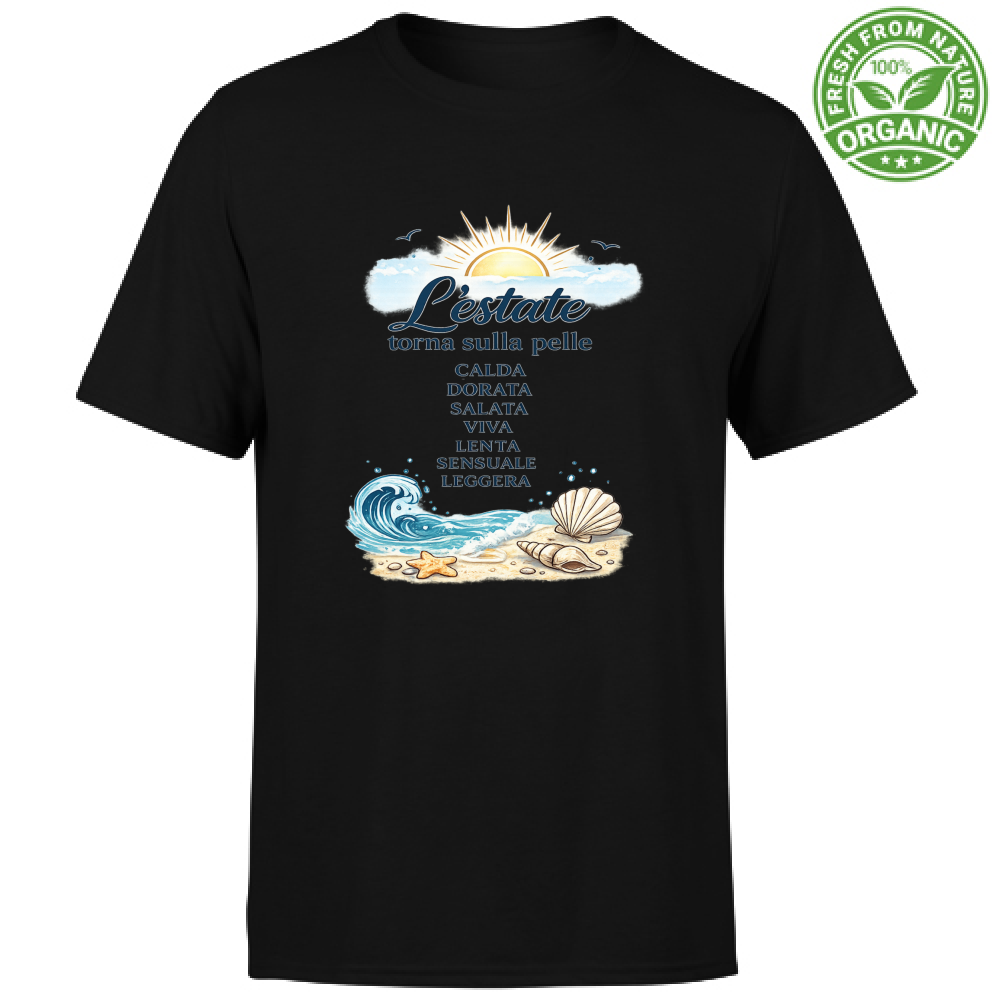 T-Shirt Unisex Organic Estate sulla pelle