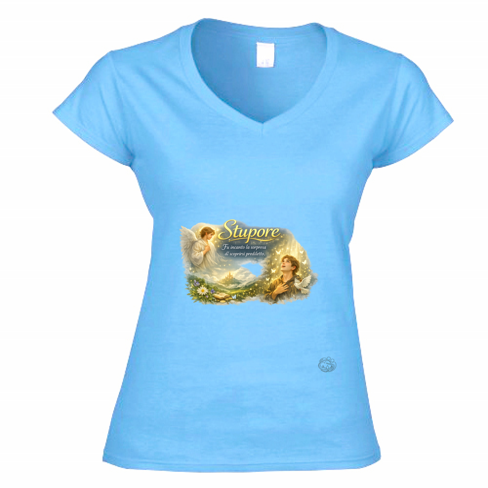 T-Shirt Donna Scollo V Stupore.