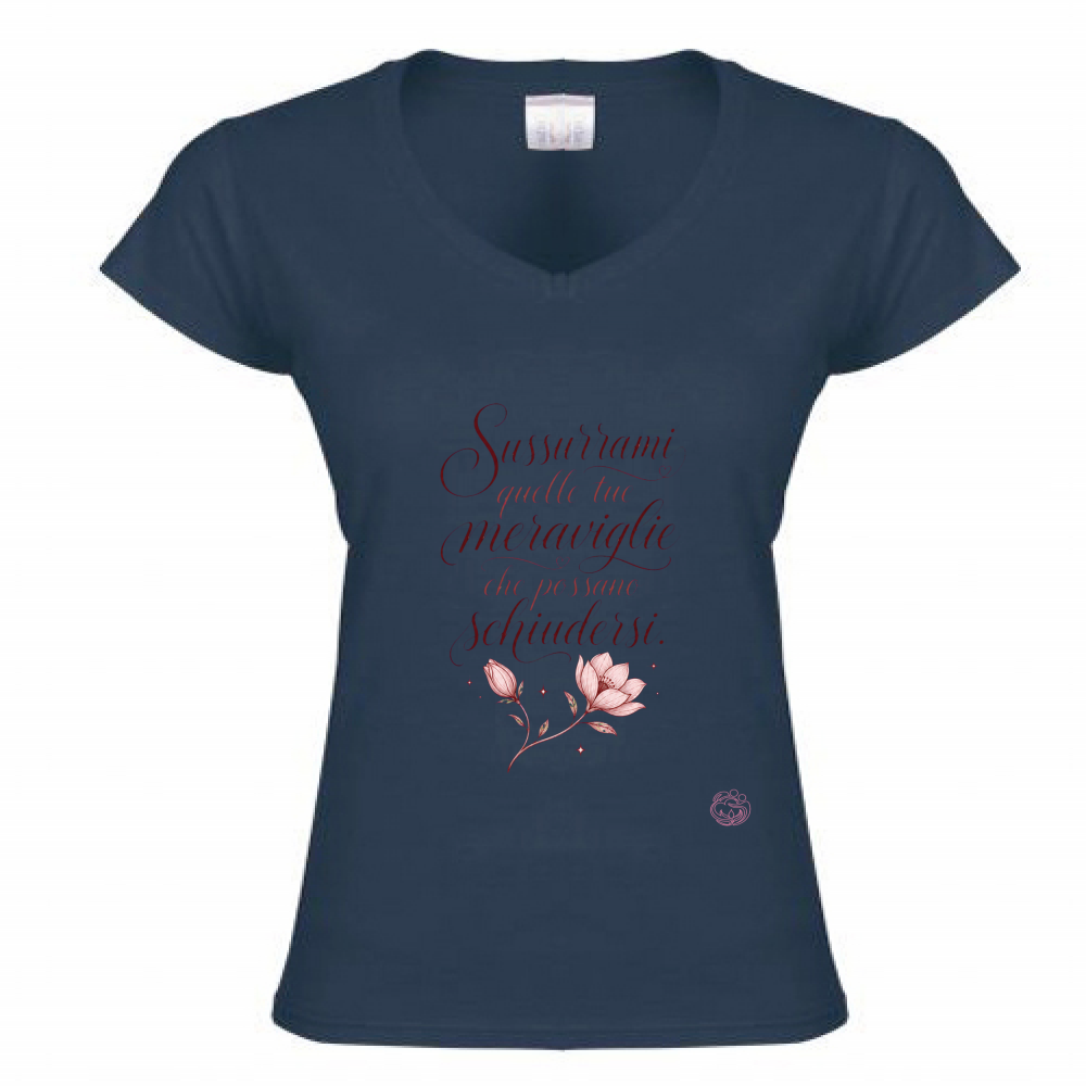 T-Shirt Donna Scollo V Sussurrami