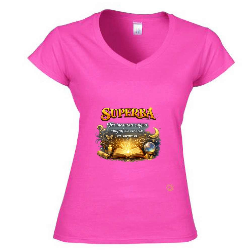 T-Shirt Donna Scollo V Superba