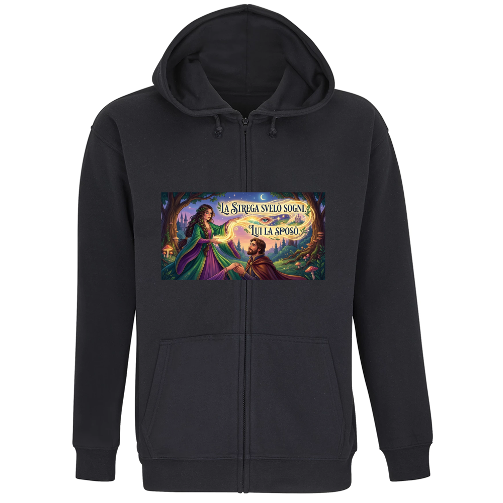 Felpa Premium Cappuccio Zip Strega