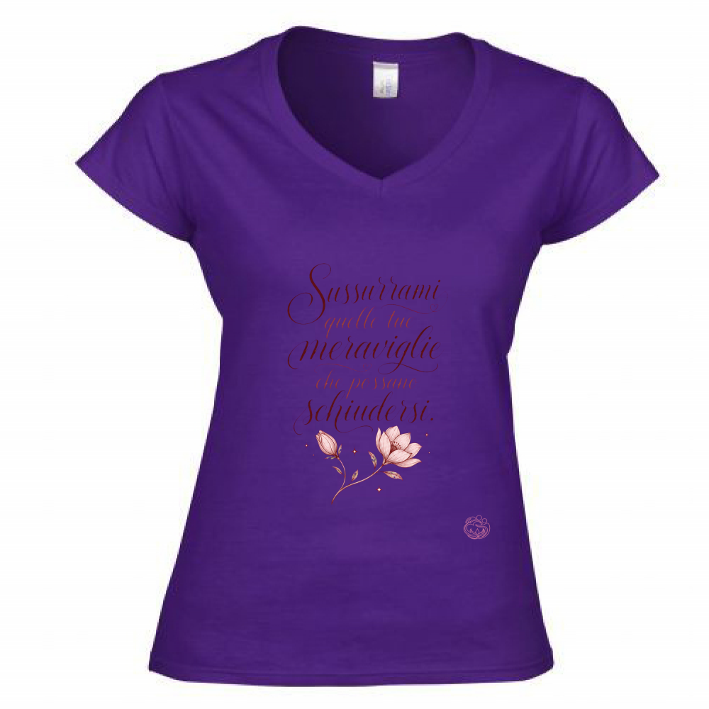 T-Shirt Donna Scollo V Sussurrami