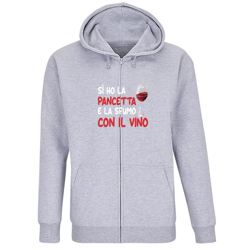 Felpa Premium Cappuccio Zip Pancetta