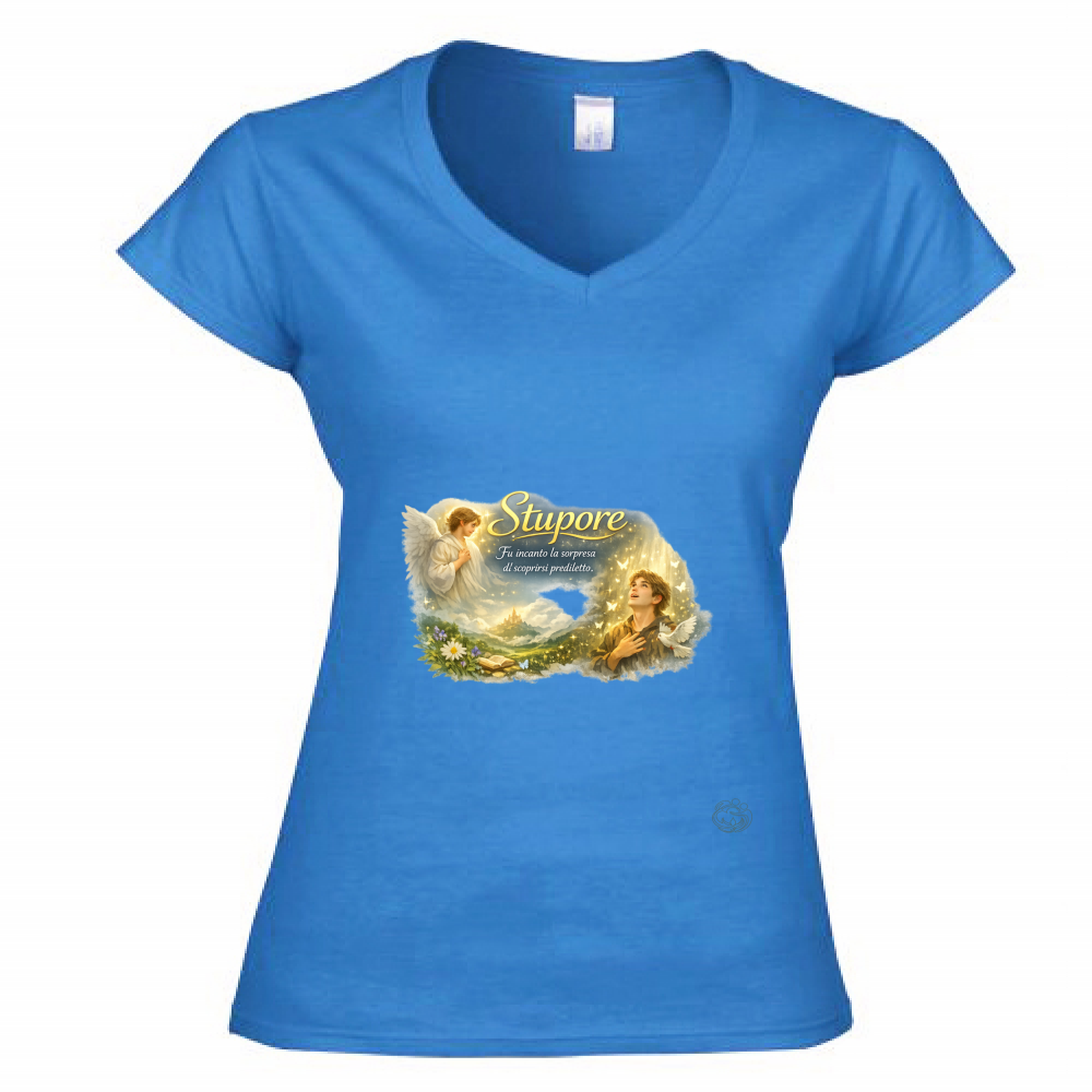 T-Shirt Donna Scollo V Stupore.