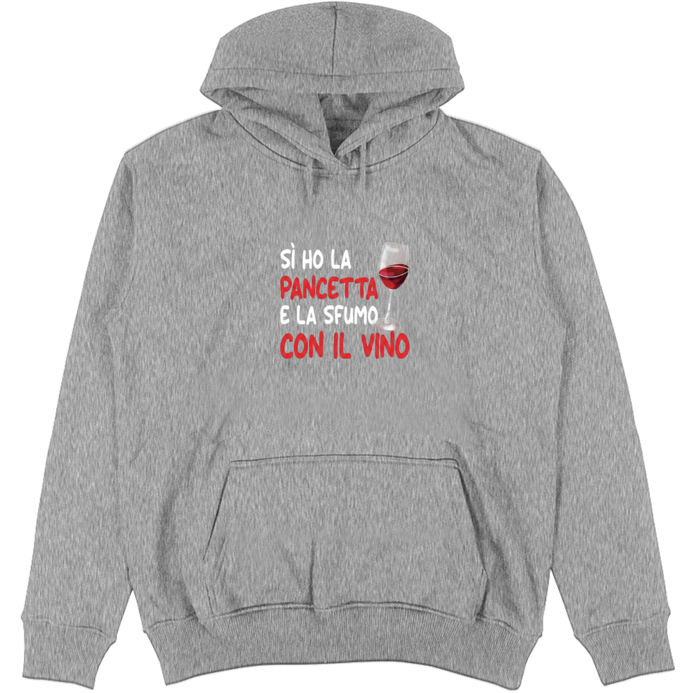 Felpa Unisex con Cappuccio Pancetta