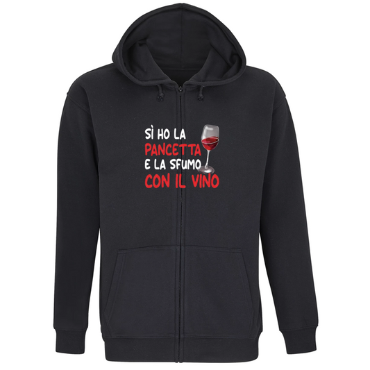 Felpa Premium Cappuccio Zip Pancetta