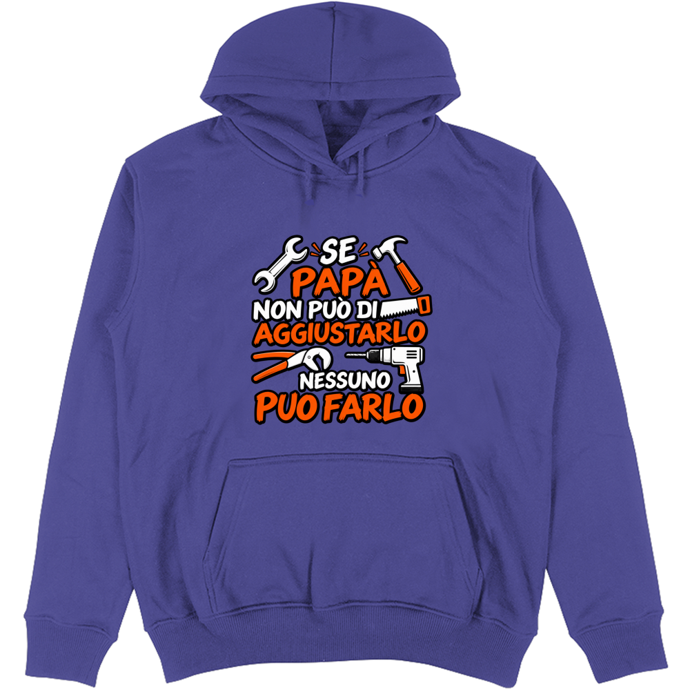 Felpa Unisex con Cappuccio Se papà...