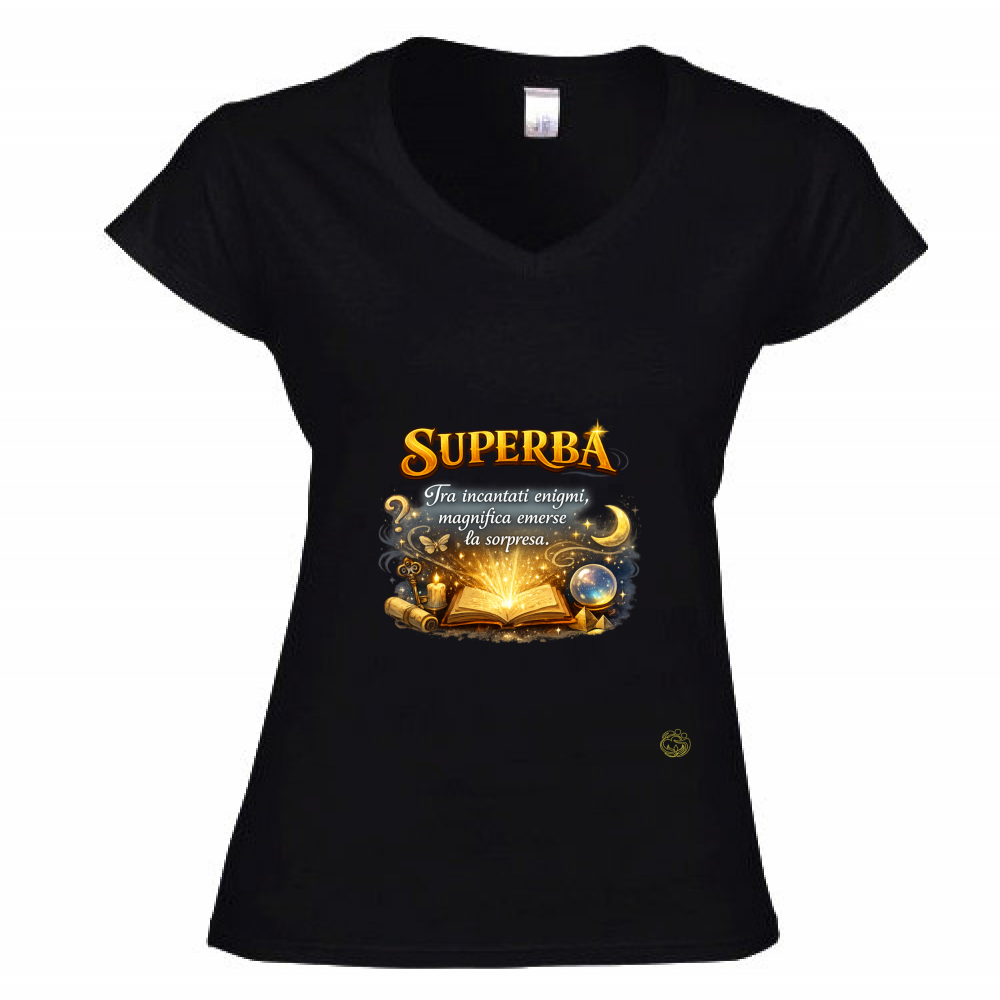 T-Shirt Donna Scollo V Superba
