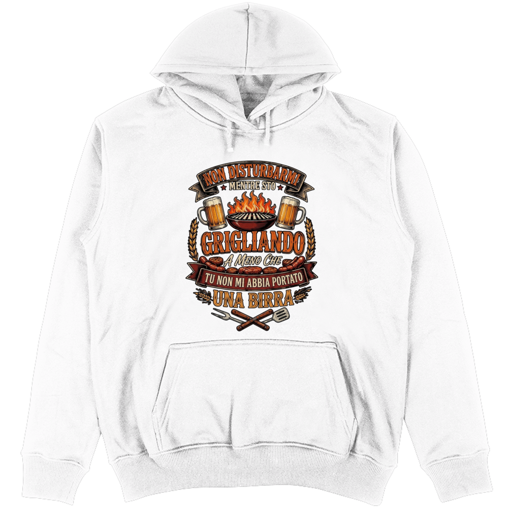 Felpa Unisex con Cappuccio Grigliando