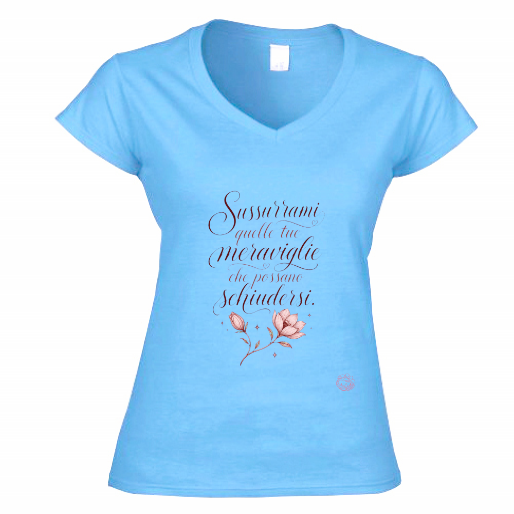 T-Shirt Donna Scollo V Sussurrami