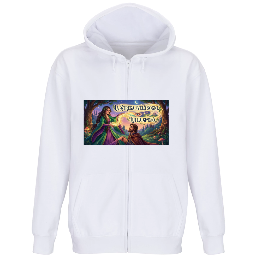 Felpa Premium Cappuccio Zip Strega