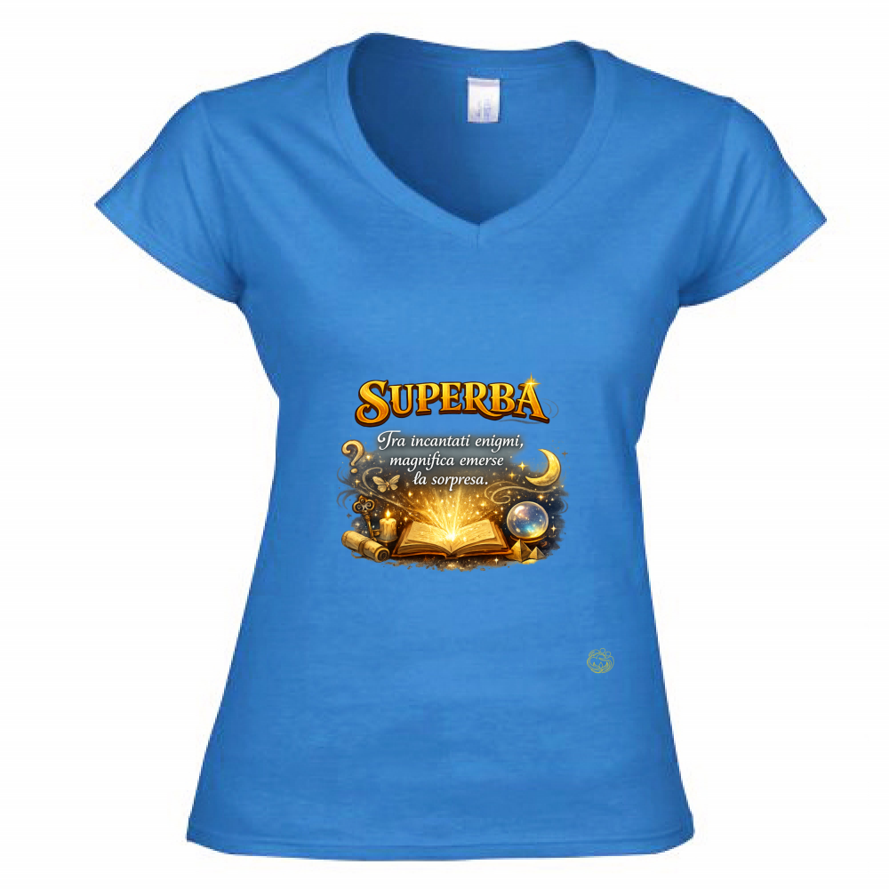 T-Shirt Donna Scollo V Superba