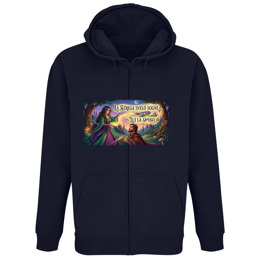 Felpa Premium Cappuccio Zip Strega