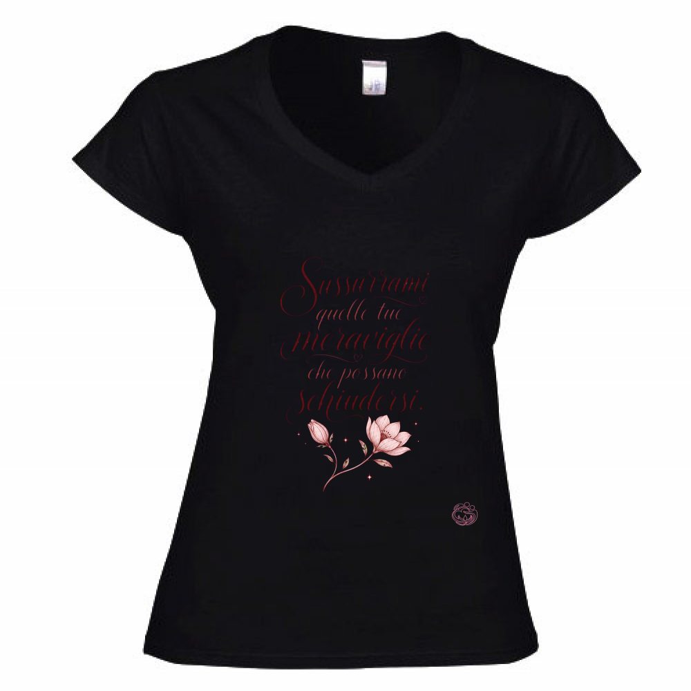 T-Shirt Donna Scollo V Sussurrami