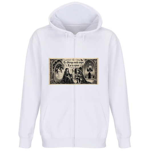 Felpa Premium Cappuccio Zip Strega