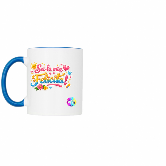 Tazza bicolore "Felicità"