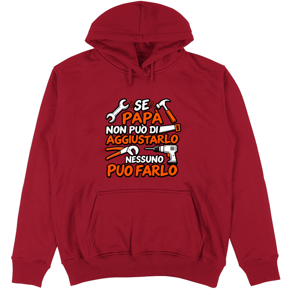 Felpa Unisex con Cappuccio Se papà...