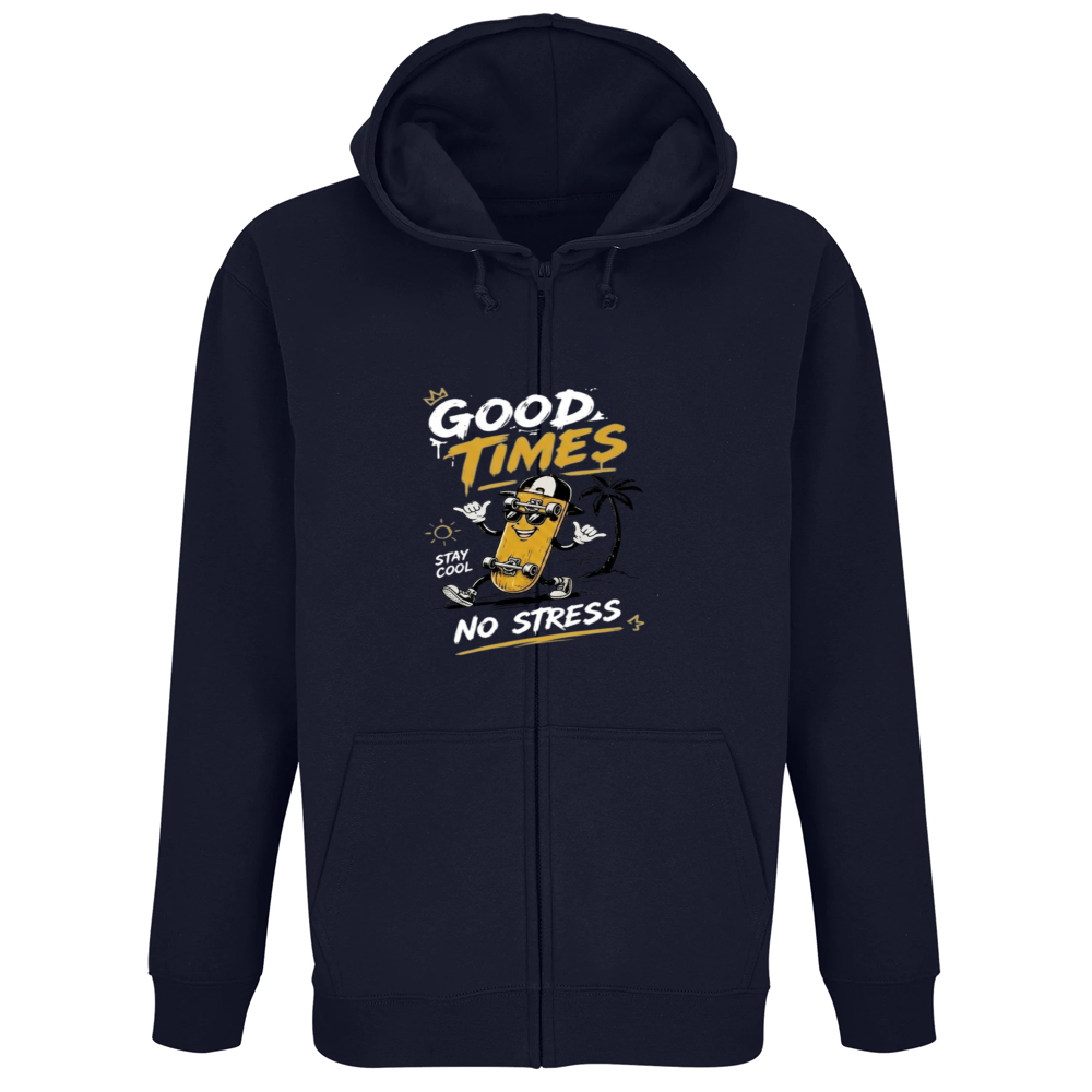 Felpa Premium Cappuccio Zip Good Times