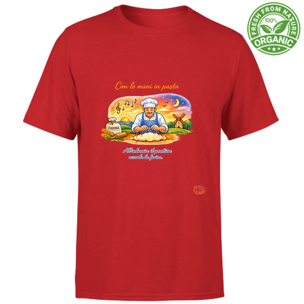 T-Shirt Unisex Organic Con le mani in pasta.