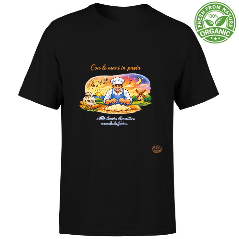 T-Shirt Unisex Organic Con le mani in pasta.