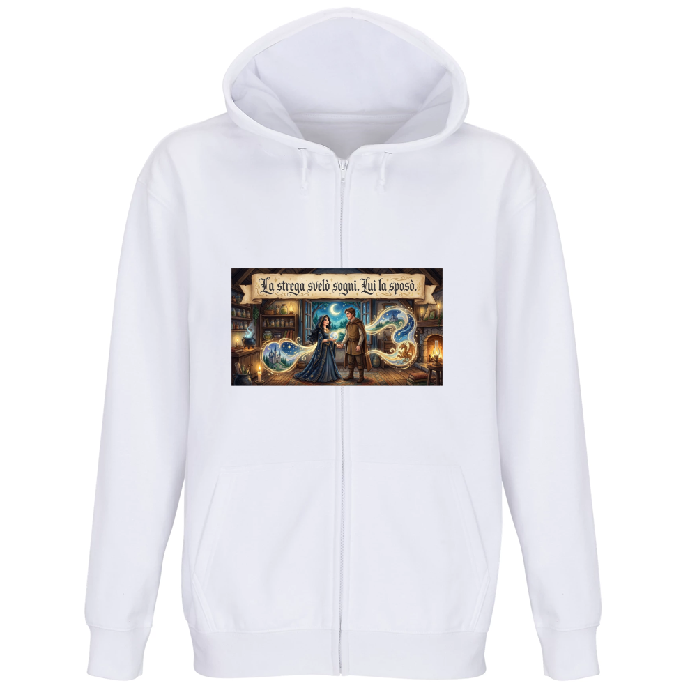 Felpa Premium Cappuccio Zip Strega