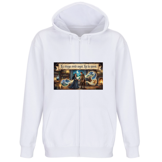 Felpa Premium Cappuccio Zip Strega