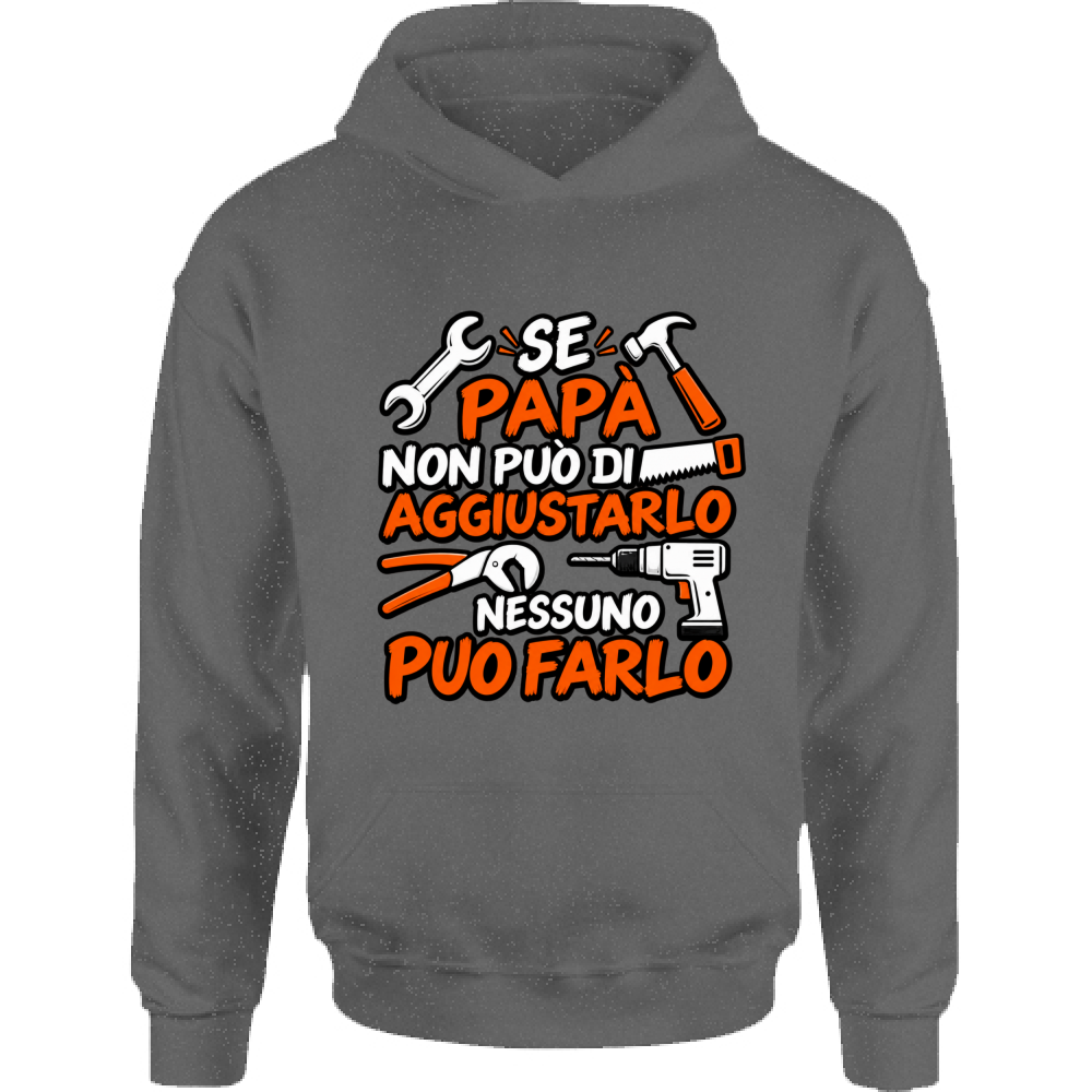 Felpa Bambino con Cappuccio Se papà...