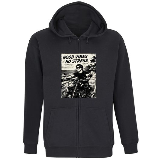Felpa Premium Cappuccio Zip Good Vibes