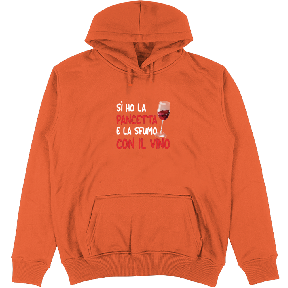 Felpa Unisex con Cappuccio Pancetta