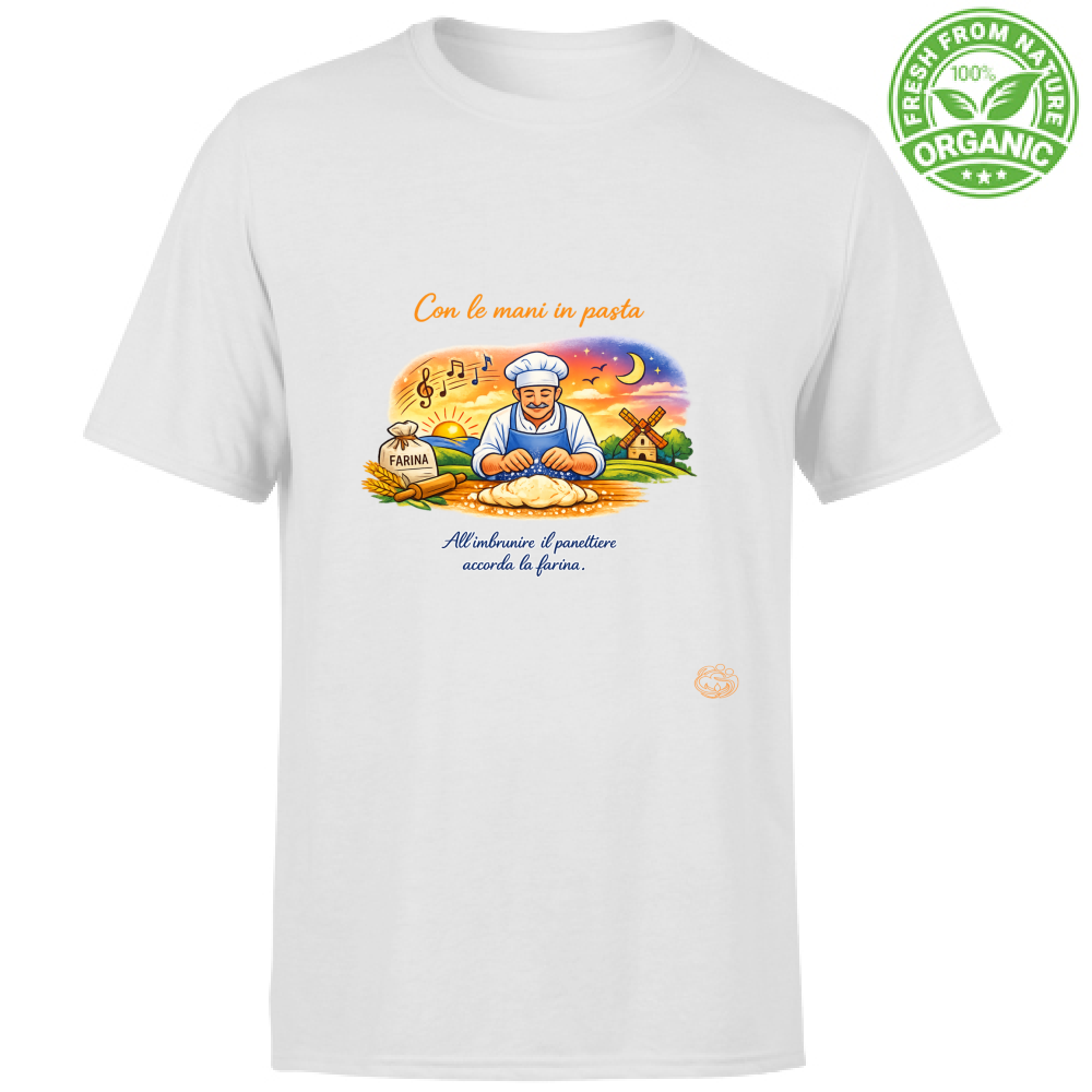 T-Shirt Unisex Organic Con le mani in pasta.