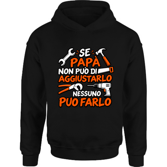 Felpa Bambino con Cappuccio Se papà...